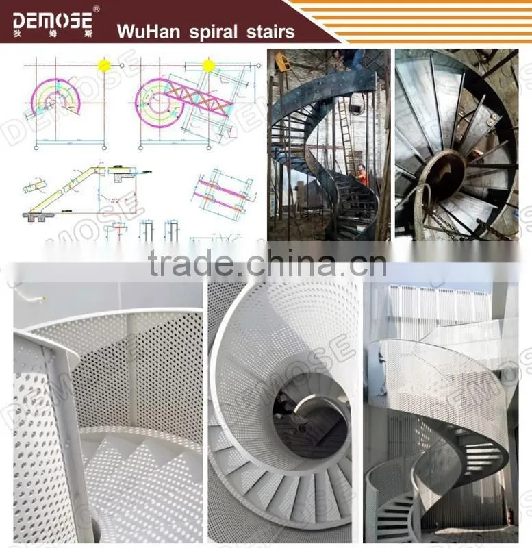 prefabricated wood stair treads stairs/steel wood staircase