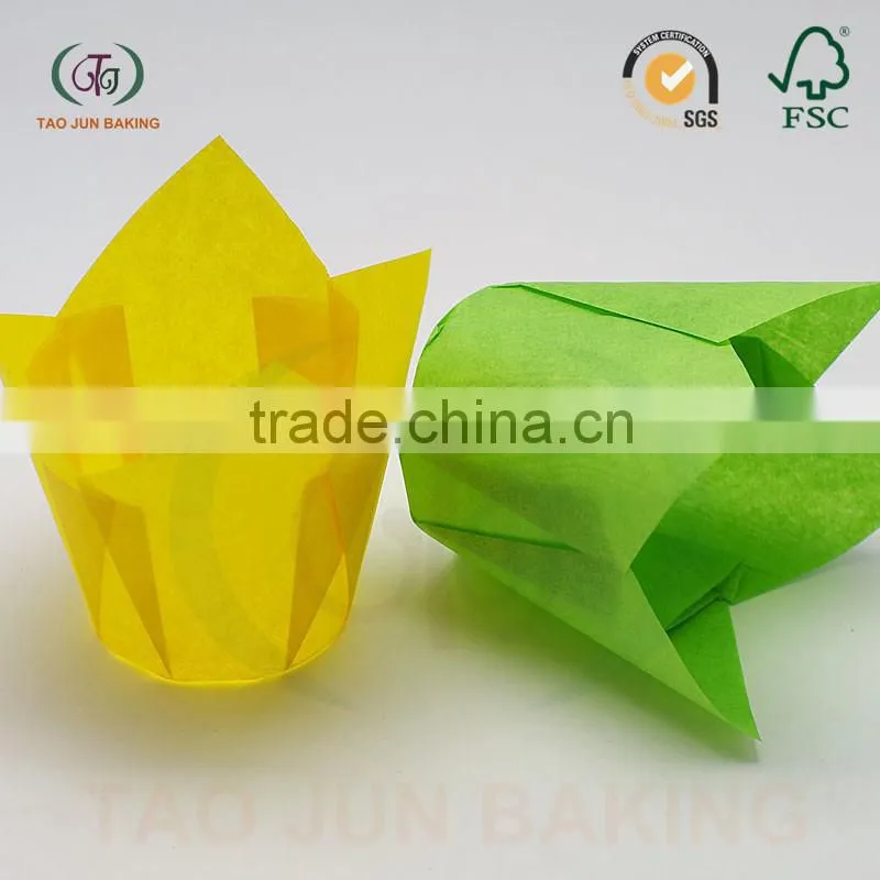 grease proof paper cake baking cups cupcake liners flower shape pretty muffin cups