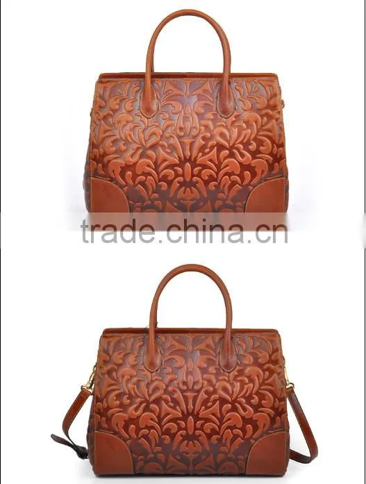 Professional Design Beautiful Elegance Style Genuine Leather Ladies Handbag