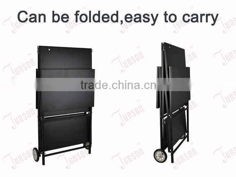Foldable Iron Picnic Table/Iron Plate Barbecue Shelf/Three Layers Shelf With Wheels