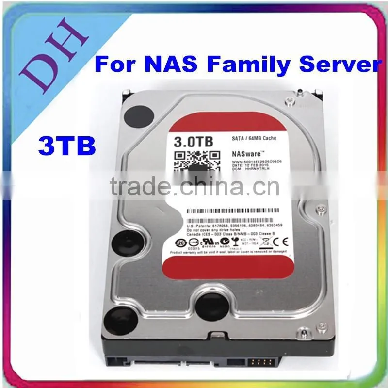 New arrival 3TB SATAIII drive 3.5 hard disk drive harddisk for NAS family server