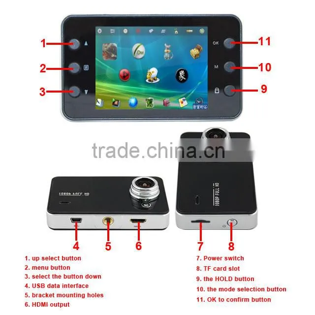 140 degree 1080p view motion detection blackbox