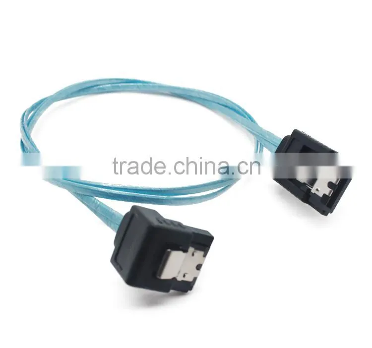 Sata data cable 3.0 with latch 6Gbps ,blue mini sata cable