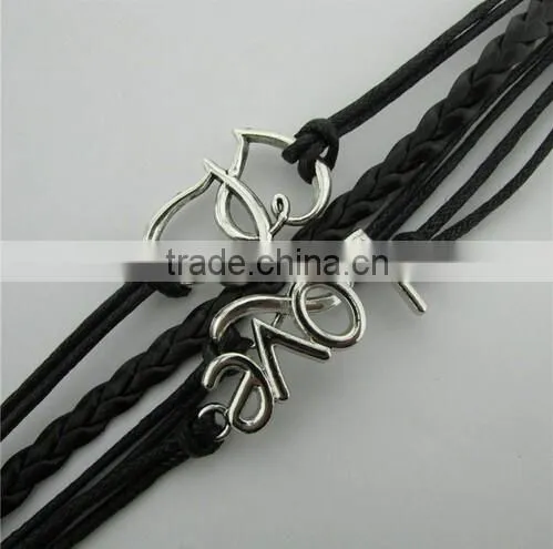 HOT selling wholesale DIY bracelet Infinity love bracelet/