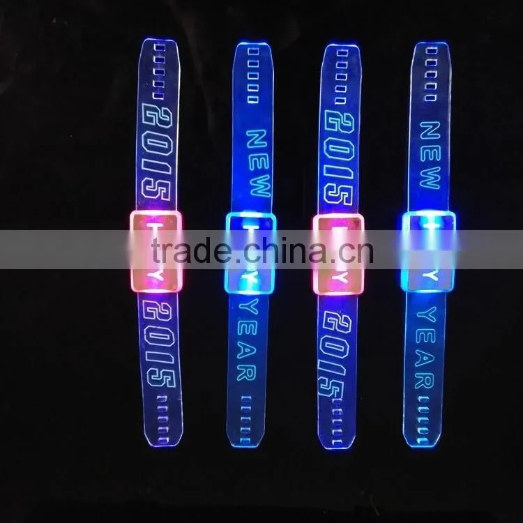 Various Color Custom Logo Flashing Led Silicone Wristband