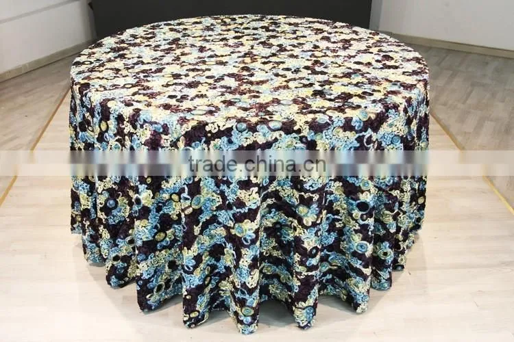 100%Polyester ribbon embroidery table runner cheap table runners