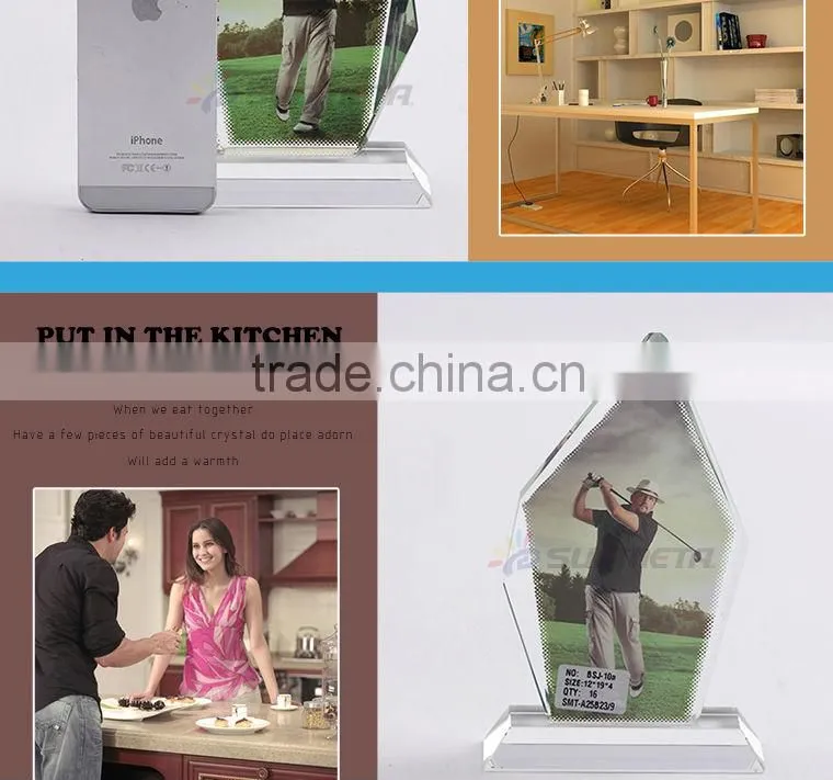 digital photo frame sublimation printing crystal picture crystal photo frame