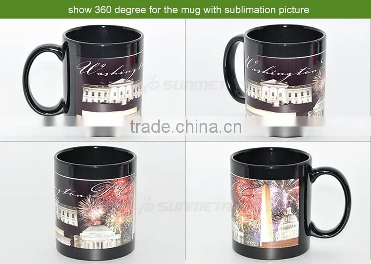 Sunmeta india hot selling 11oz sublimation patch mug cup SKB07