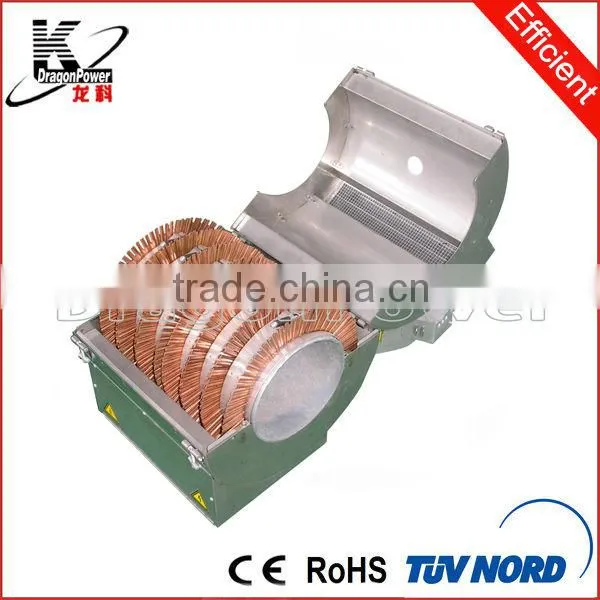 High efficiency air cooling heater with copper fin for heating