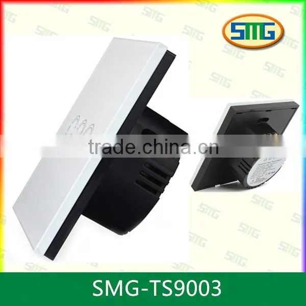 SMG-TS9003 Crystal Glass Panel Switch Remote Control BS US EU Wall Switch Light
