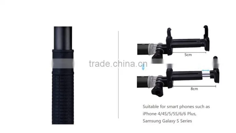 2015 Extendable Wholesale Bluetooth Monopod Selfie Stick For iPhone/Samsung