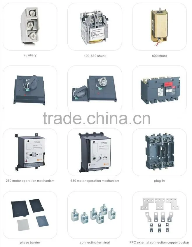 WNS Series Adjustable MCCB Moulded Case Leakage Protection Circuit Breaker with CE