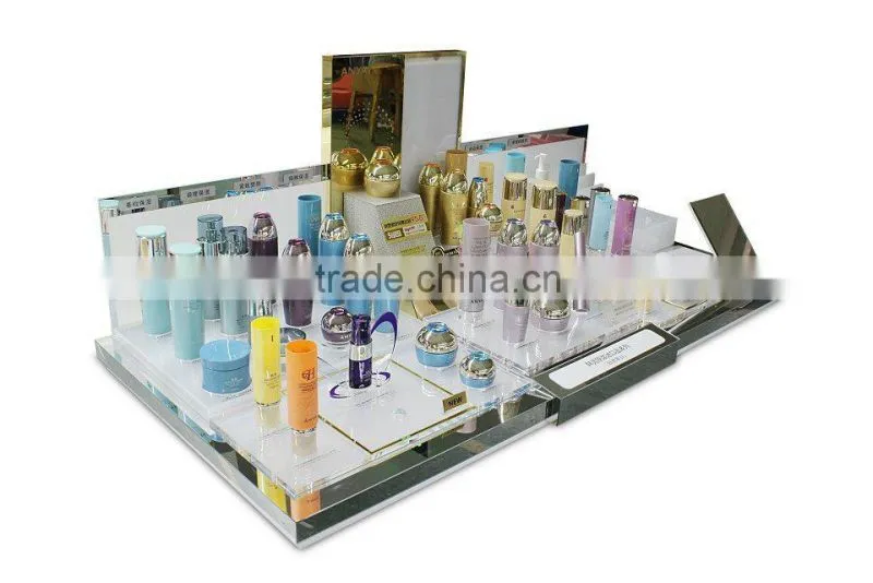 Elegant plexiglass cosmetic lipstick stand acrylic cosmetic display