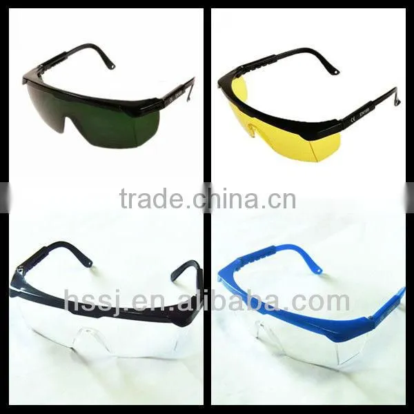 trendy safety glasses PC lens & adjustable safety glasses PA feet industrial safety glasses
