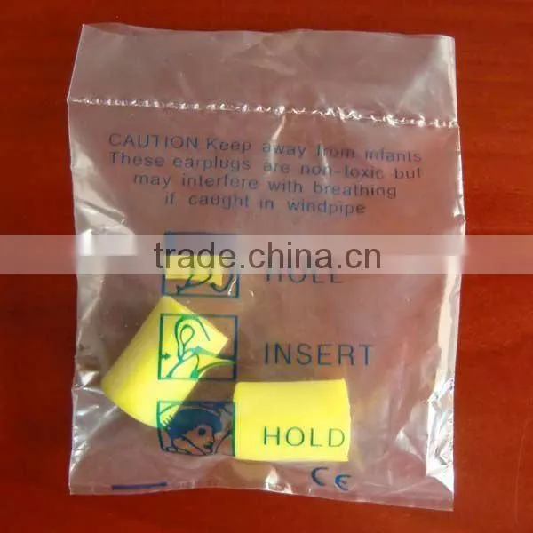 2016 hot selling ear plugs 33db PU foam hearing protection soundproof earplugs in pp box