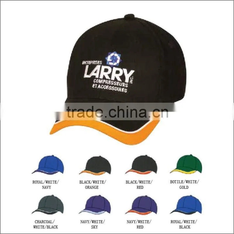 Contrast cotton twill sports caps