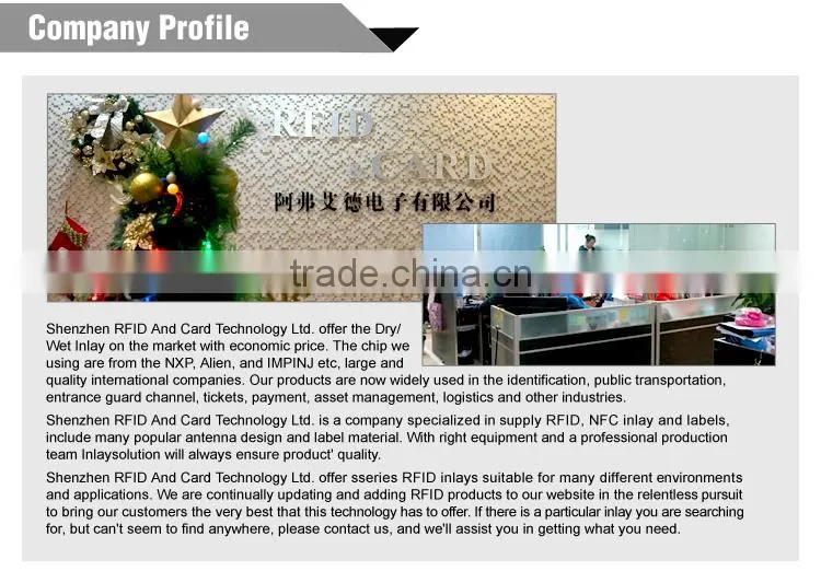 860~960mhz uhf inlay for logistic and asset management