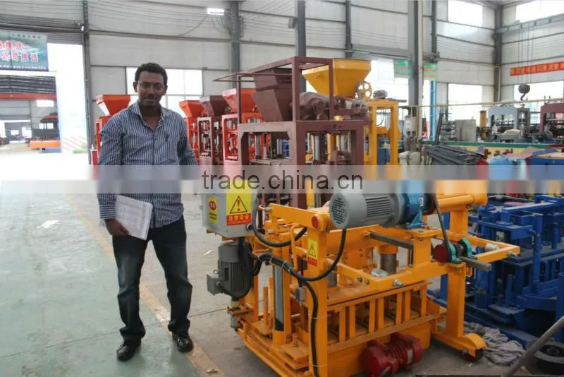 hand operated concrete hollow block making machine QT40-3A mobile block machine hollow block making machine price