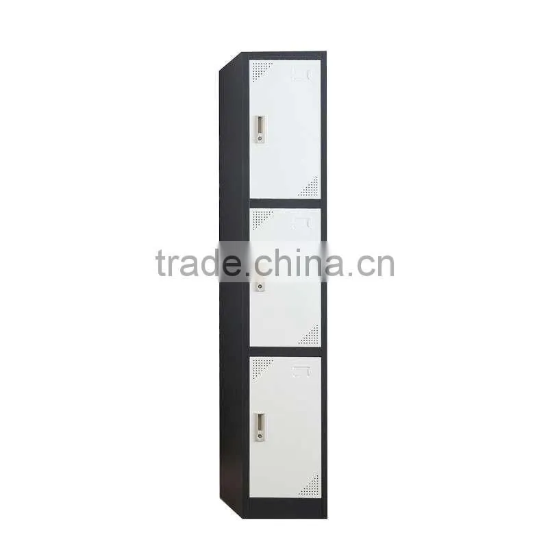 factory sale price steel clother locker with 3 doors