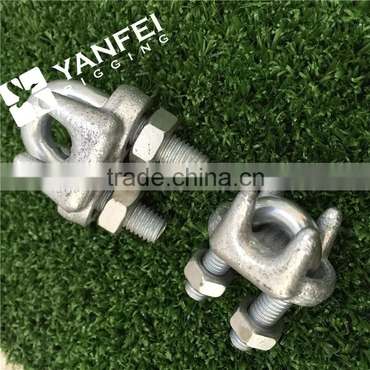 A Type Yellow Zinc Plated Malleable Wire Rope Clip