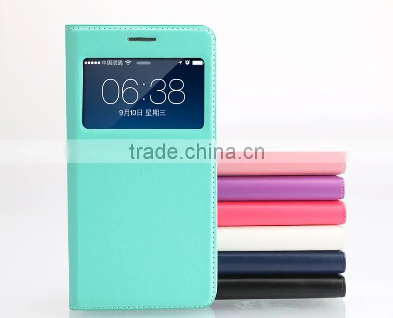 HD Open Window View Design Phone Case, Wallet Leather Case For iPhone 6