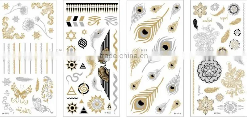 Women body art temporary feature body tattoo