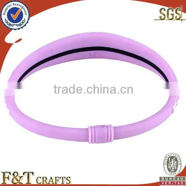 fashion thick custom cheapest debossed silicone allergy bracelet for cancer clarity