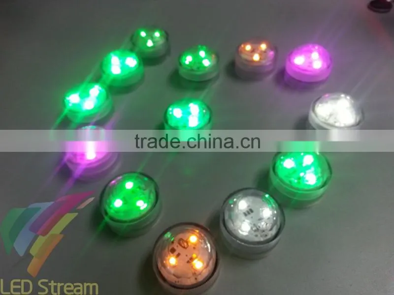 Mini Waterproof Diamond Tea Light Submersible Lamp For Christmas Holiday Wedding Party Swimming Pool 2 X CR2032 Battery