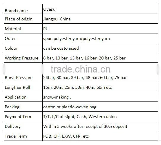 alibaba china supplier 60m snow-making hose