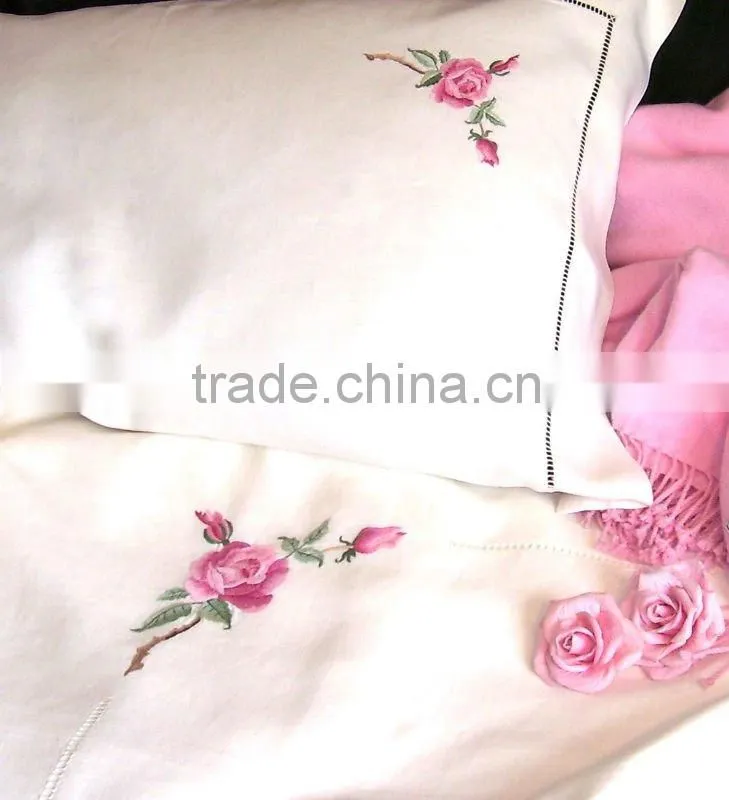 hand hemstitch bed sheet