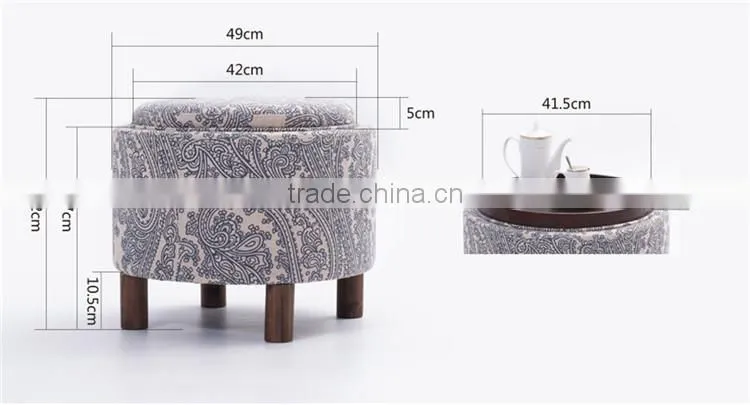 2016 Hot sale Creative fabric round Change shoe stool Y397