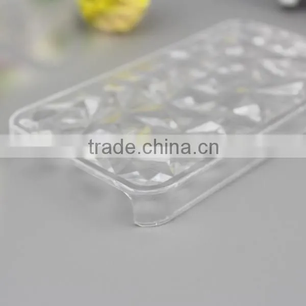 New Deisgn 3D Diamond Rhombus Transparent Back Cover Case for iPhone 5se