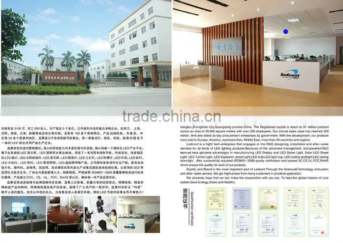 zhongshan ledcent optoelectronics Street lamp led lights 200W CE ROHS FCC