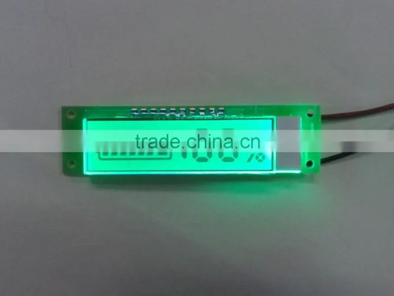 charger negative character lcd display,white led ,battery segment small flexible display