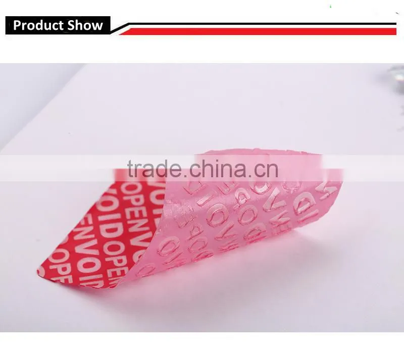 Non transfer label material VOID security tag