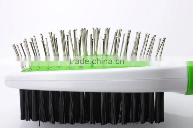 2015 hot sale pet product pet rubber two sides brush petlover