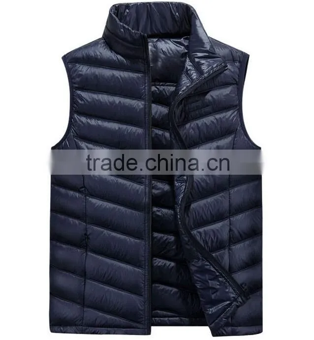 Black Custom Men Ultra Light Down Vest