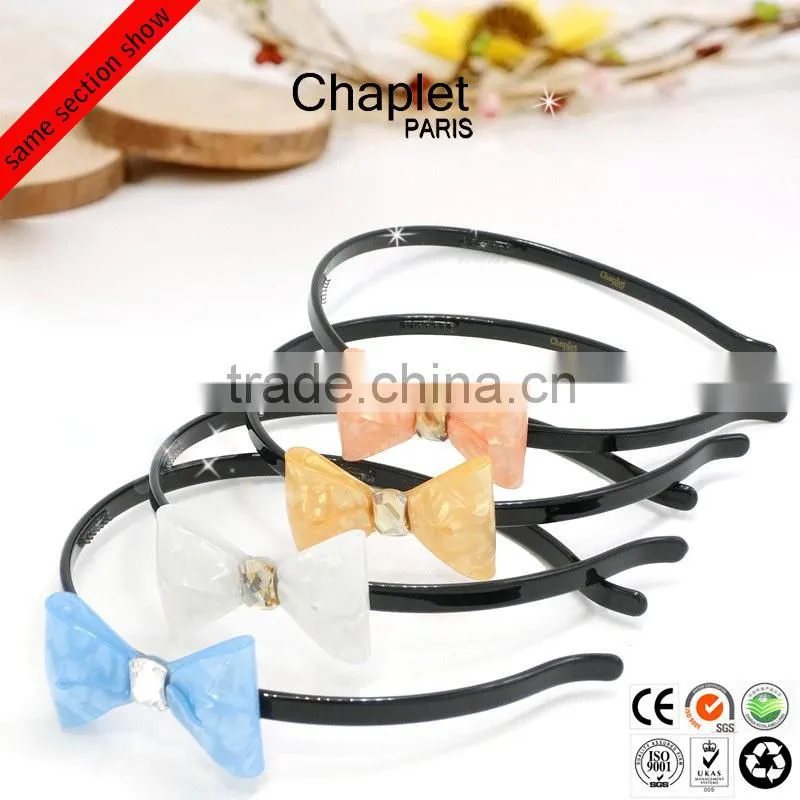 hot sell hair accessories of small and subtle bow hairband for girls