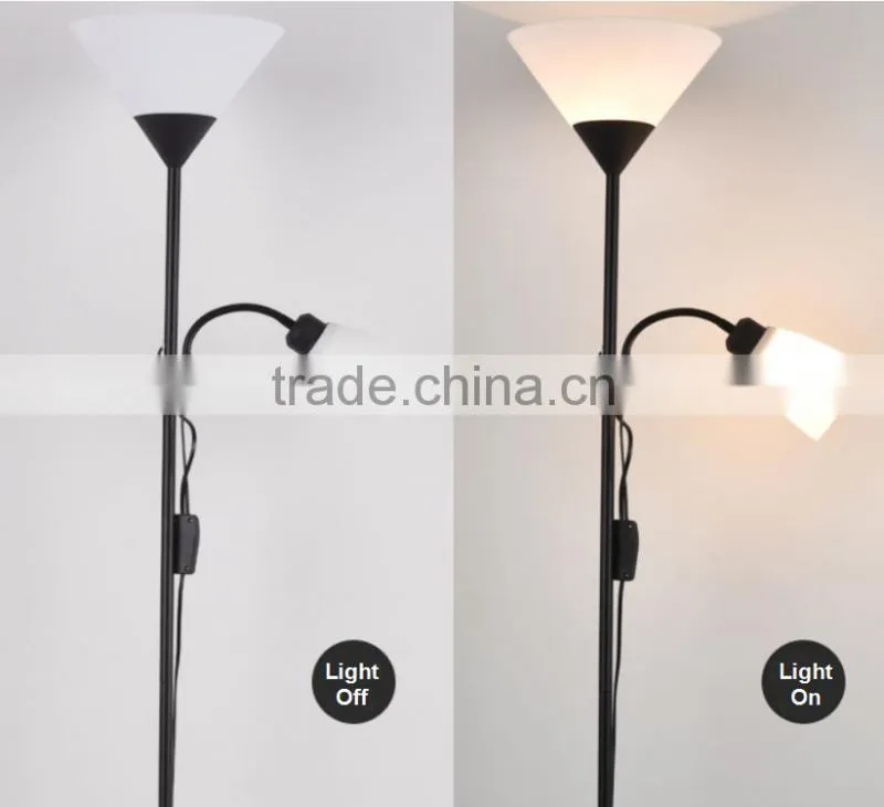 Double lamp E27 E14 base modern led floor lamp