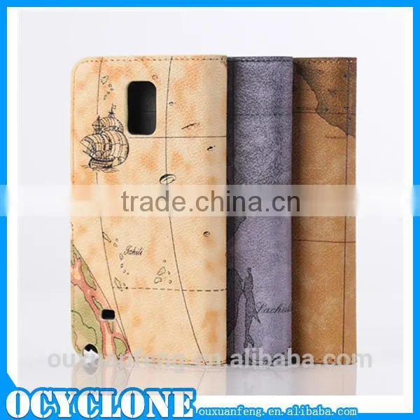 Leather phone case for samsung galaxy note 4 N9106V