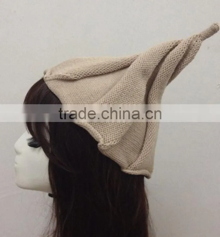 South Korea knitted Candy color pointed cap Warm thickening couples hat