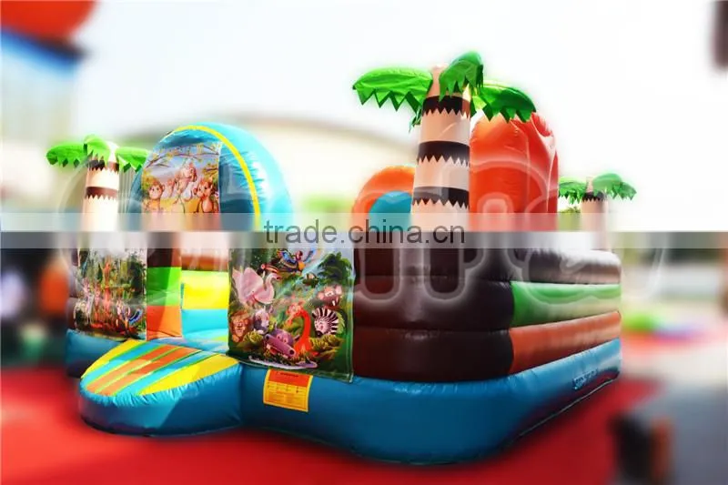 Customized inflatable jungle animal park, inflatable fun city