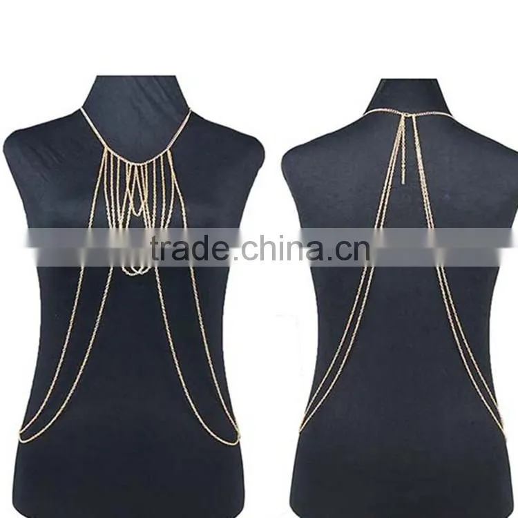 instock free sample women sexy body chain jewerly