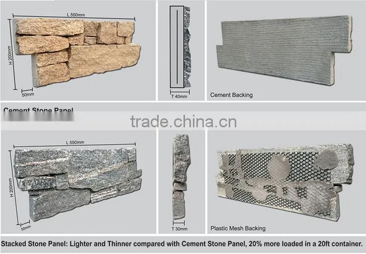 CS030 5 strips Rusty culture stone external wall cladding /Multi Slate cultured stone