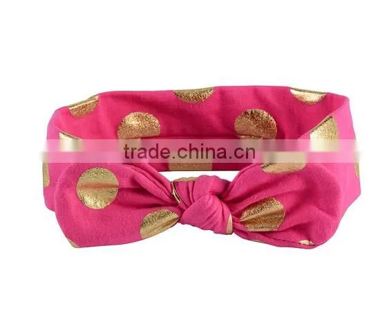Baby Girl Toddler Sequined Bow Head Wrap Hair Band Striped Turban Headband