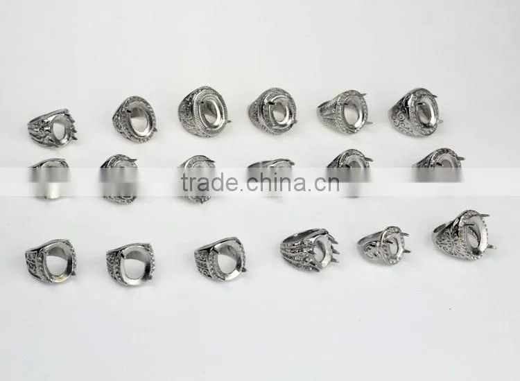 OEM projects 2015 Wholesale Indonesia rings hot sell gemstone titanium rings