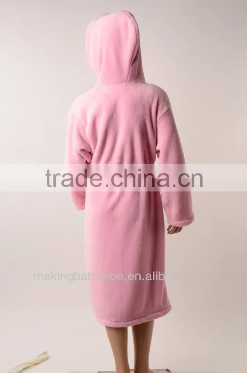 kids microfiber bathrobe coral fleece