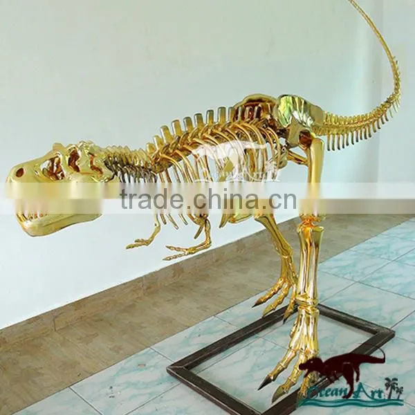 Hot sale gold metal dinosaur skeleton