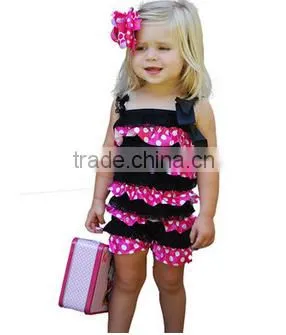 baby petti ruffler romper multicolor romper cheap lace romper