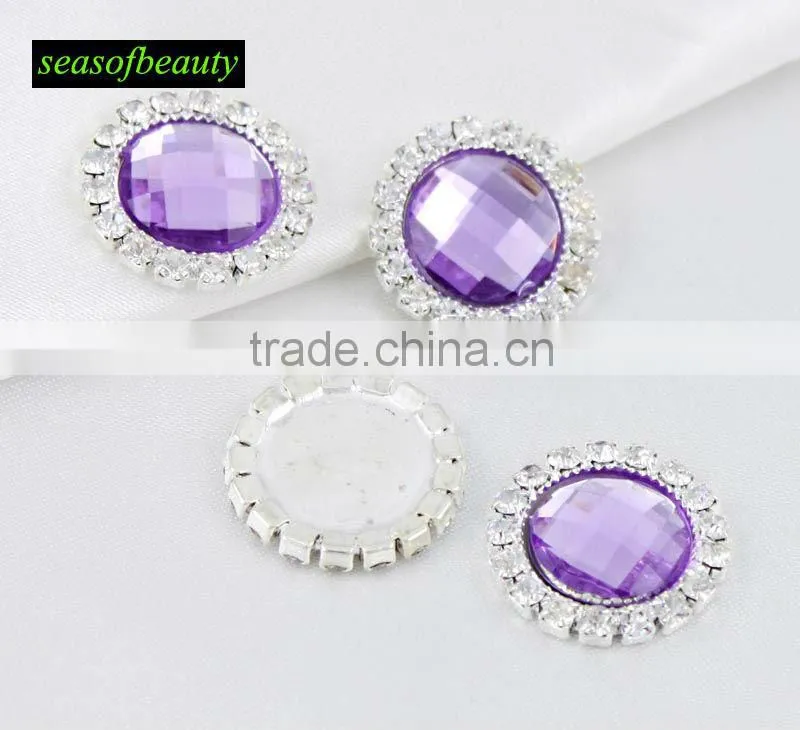 wholesale purple crystal embellishments for cards